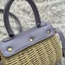 purple basket weave bag Image 5