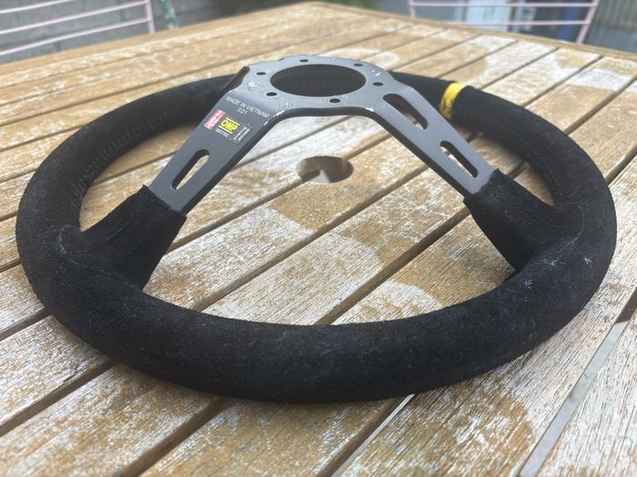Motor racing suede steering wheels X2