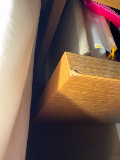 2x Ikea Malm Oak bedside lockers with glass tops