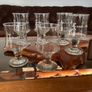 Vintage Retro Set of 6 Irish Coffee Shamrock Stemmed Glasses Image 2