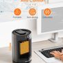 New Portable Electric Space Heater Port able Fan Heater with Remote Control, Tip Over & Overheat Protection, Low Energy, Timer, Fast Heating Image 2