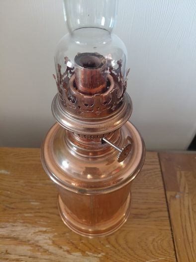 vintage French oil lamp