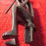 Hand Carved Dark Wood African Figure Image 6