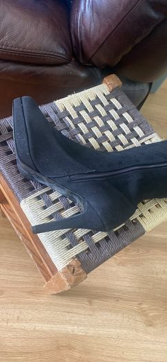 Black suede boots