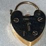 Pristine Vintage 9ct Gold Heart Padlock Charm Image 2