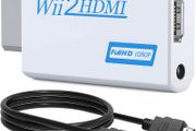 Wii to HDMI Adapter with 1m HDMI Cable, 1080P/720p Wii HDMI Converter for Nintendo Wii, Supports All Wii Display Modes, Wii to HDMI Connector with 3.5mm Audio Output