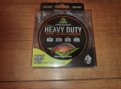 NEW - MAVER Heavy Duty Sinking 0,25mm - 5,91kg - 600m Monofilament - Carp Tench Bream Roach Feeder Method Groundbait Pellet Pike Perch Trout Salmon Bass Cod Pollock