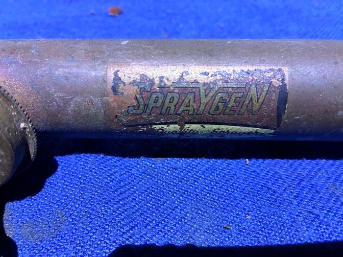 Vintage mid century Brass Garden Sprayer with Wooden Handle