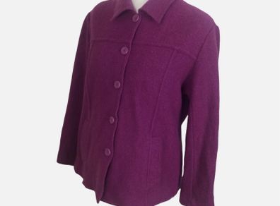 Clodagh Callaghan  Pink Boiled Wool Blazer Uk Size 18 Includes Postage