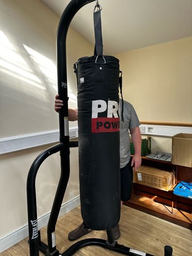punching bag and hanger