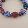 Vintage Venetian style Mix Chevron & Trade Glass beads Bracelet Image 5