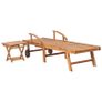 Sun Loungers 2 pcs with Table Solid Teak Wood Image 2
