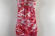 Pink Tie-Dye Ruched Bodycon Dress SHEIN Size M / EU 38