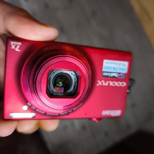 nikon coolpix s6100 digital camera 16MP boxed metallic red