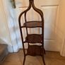 Pair of Large Antique Sheraton Style Inlaid Mahogany 3-Tier Stands Image 2