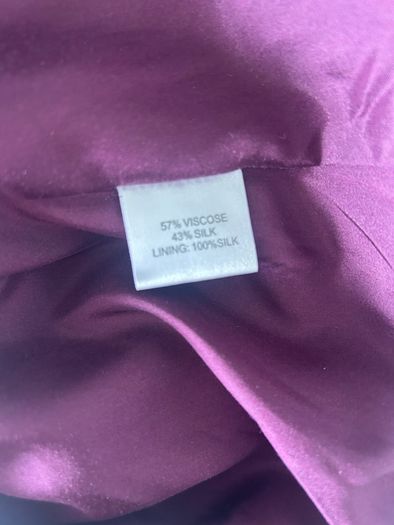 Quin and Donnelly Velvet and silk dress Aubergine/purple colour