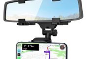 New 360 Car Rearview Mirror Rotation Adjustable Smart Phone Holder Mount #1376