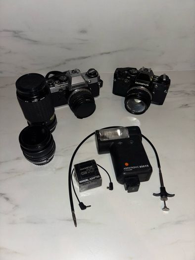 2x Olympus OM10 Film Camera