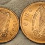 Ireland 1966 1d Penny and 1/2d Halfpenny Beautiful Uncirculated Red Image 4