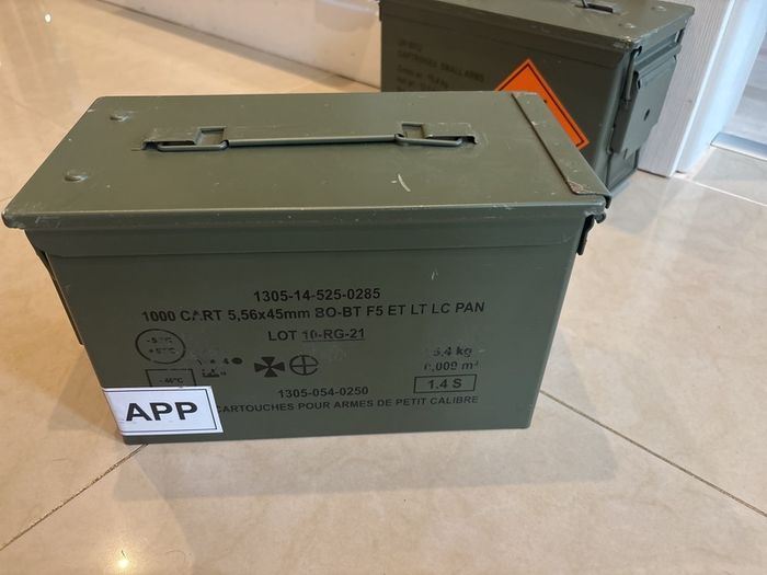 NATO Ammunition Box. Metal very good condition. Second box