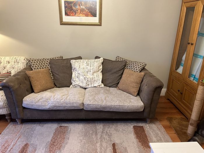 Leather Sofa pillow back