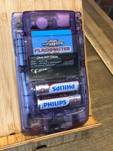 Nintendo Gameboy Color - Transparent Purple - Optional Flash Cart - #380