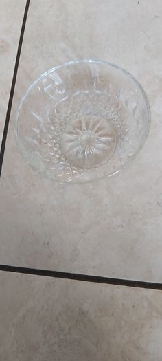 Vintage French Clear Glass Dessert Set Sunburst Pineapple Design