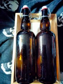 glass storage bottles clip top 1 liter