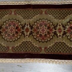 Large antique handmade brocade table runner