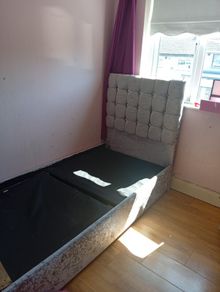 2 single crush velvet beds