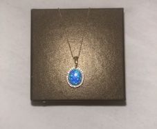 9k Gold Genuine Blue Opal