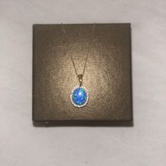 9k Gold Genuine Blue Opal