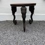 A Superb late 19th Century Indian Carved Hardwood Elephant Occasional / Side Table Image 4