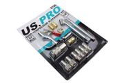 US Pro by Bergen Tools 17pc EURO Air Compressor Accessory Kit Air Blow Gun 8786