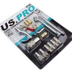 US Pro by Bergen Tools 17pc EURO Air Compressor Accessory Kit Air Blow Gun 8786
