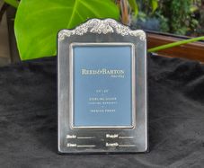 Reed & Barton Sterling Silver Baby Record Picture Frame Boxed 2.5 x 3.5