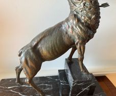 Bronze Stag on marble