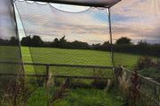 Golf hitting net with metal surround