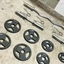 Olympic Weights Dumbbells Curl Bar Set Image 5
