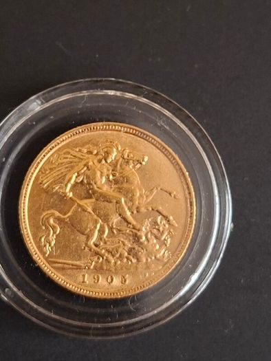 Gold half sovereign 1905