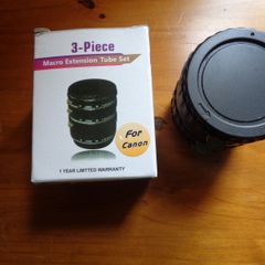 Canon fit 3 piece extension tubes  (for macro)