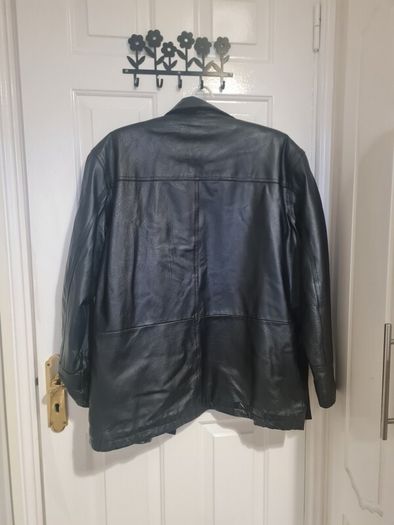 Leather coat jacket XXL