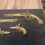 Brass decorative gun pistol set vintage wall decor High quality Image 3