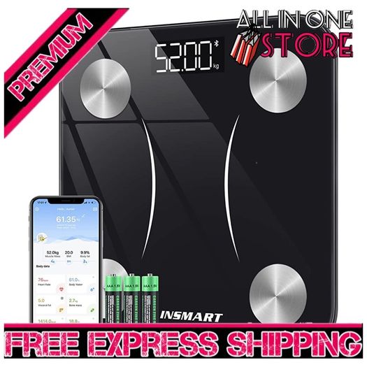 Body Fat Scales, INSMART Smart Digital Bathroom Weight Weighing Scales for Body Composition Analyzer with Smart APP, Body Composition Fitbit Scales for Fitness (FREE SHIPPING)