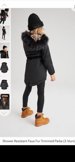 Next fully lined hooded winter coat age 12 as new!