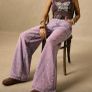 Estelle Shein Light Purple Wide Leg Jeans Size UK 14 Image 2