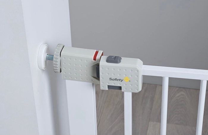 NEW SALE | 1st SecureTech Metal Gate, Pressure Fit Safety Gate, Baby Gate for Stairs and Doors, for Widths 73 to 80