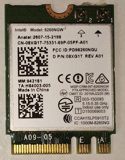 FREE POST - Intel Dual Band Wireless-AC 8260 (8260NGW) M2 WiFi Card