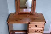 Solid Wood Dressing Table &amp; Arched Mirror | Excellent Condition