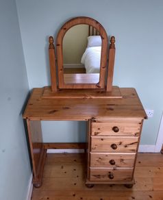 Solid Wood Dressing Table & Arched Mirror | Excellent Condition